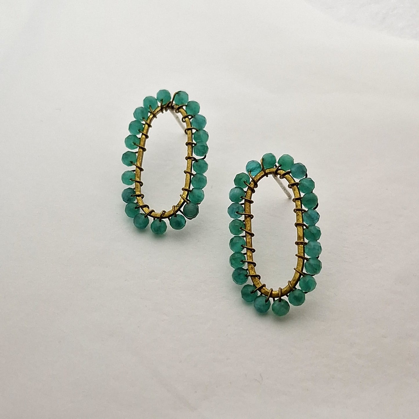 Semi-precious bead earrings