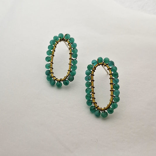 Semi-precious bead earrings