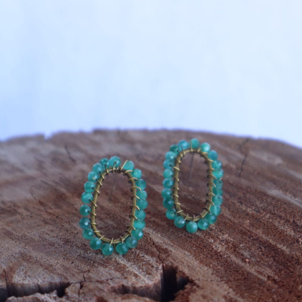 Semi-precious bead earrings